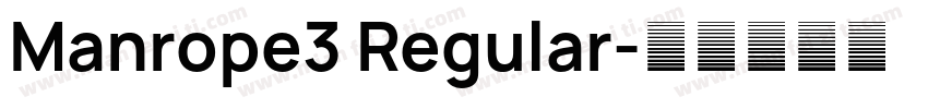 Manrope3 Regular字体转换